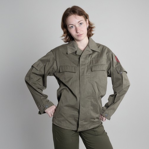 Vintage East German Kampfgruppen Jacket (Rifle patch) / Olive Drab/ Ger. 44-52