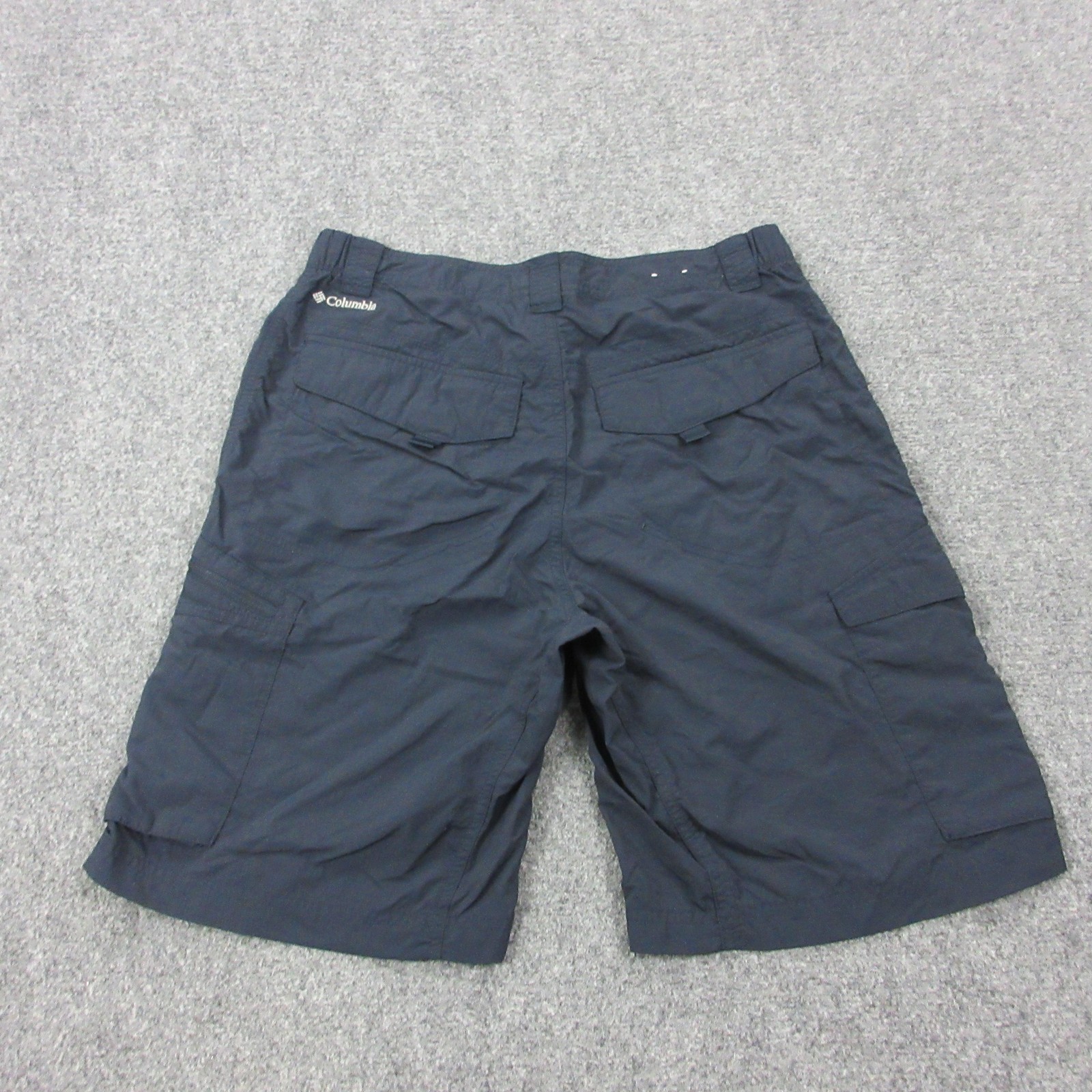 Columbia Shorts Mens 32 Blue Cargo Nylon Polyester Microfiber 10 Inseam