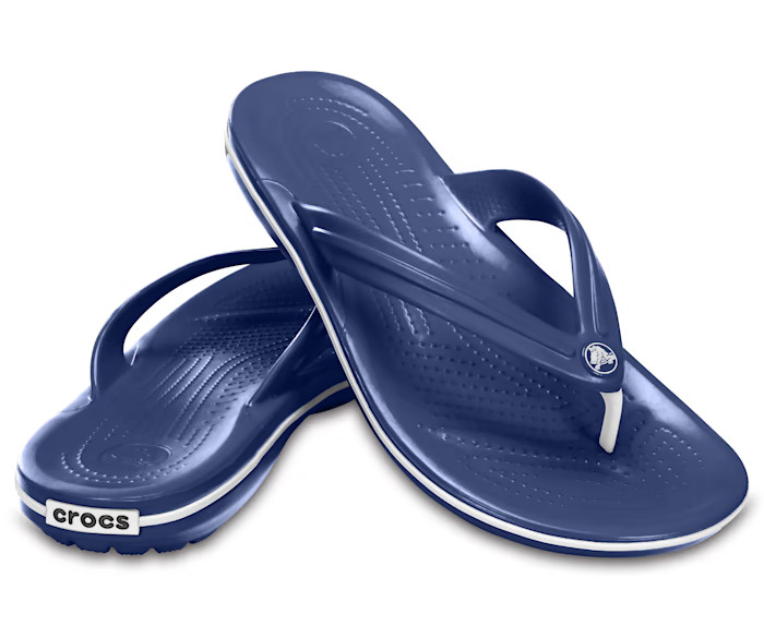 Croc Unisex Crocband Casual Navy Blue Flip Flop Sandals Size US M5-W7 (6868)*