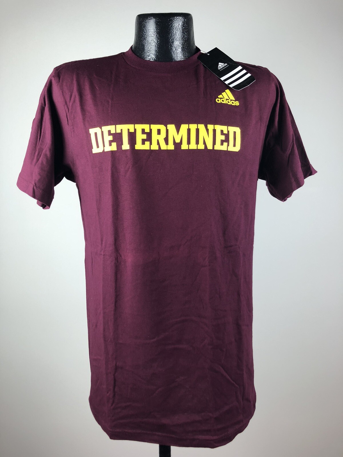 Men’s Adidas Climalite Ultimate Tee Determined Maroon Cotton SS Shirt Medium