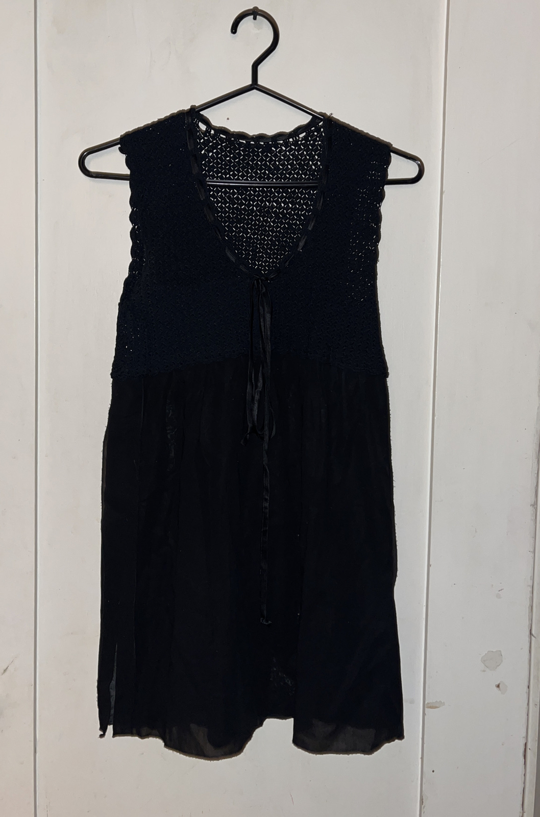 Dolce & Gabbana Women’s 40 Black Knit Sweater Tank Top Boho