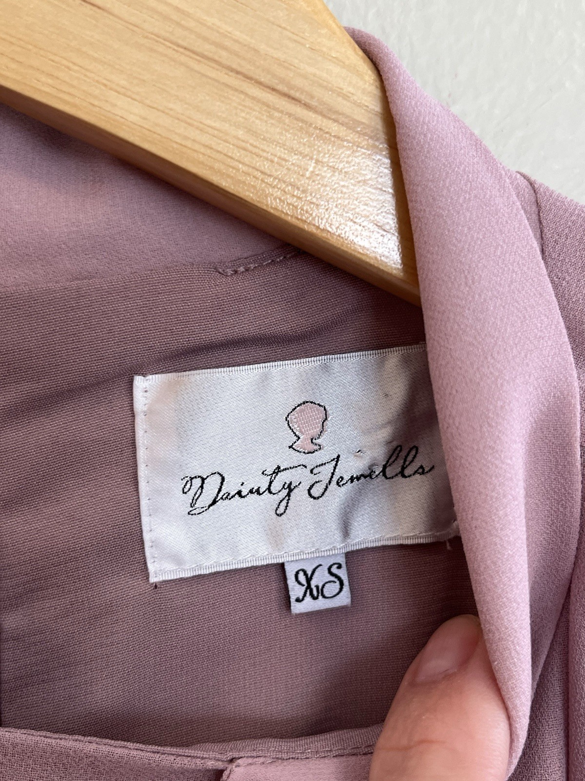 Dainty Jewells Blushing Beauty Blouse Modest Chiffon Lined XS