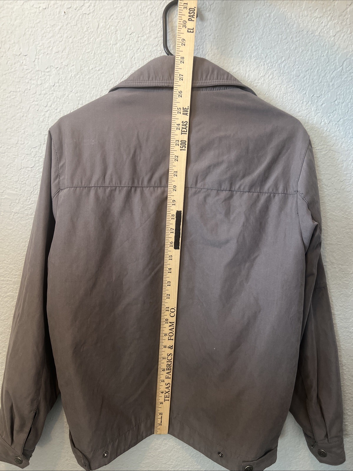 Vintage Red Mission Mens Wear Gray Jacket Thermal Soft Shel Button Error RARE #Y
