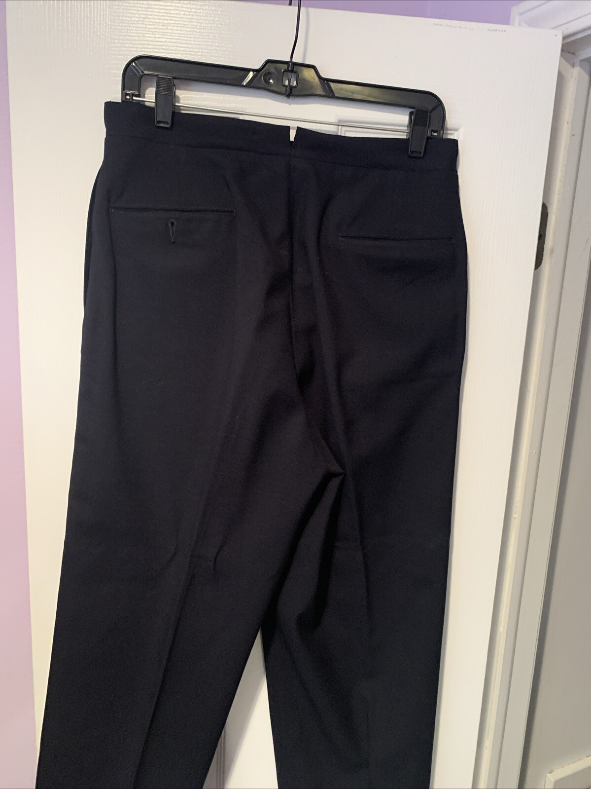 Oakloom Mens Blue Wool Lined Tuxedo Satin Trim Size 42-43 Pants 31-30