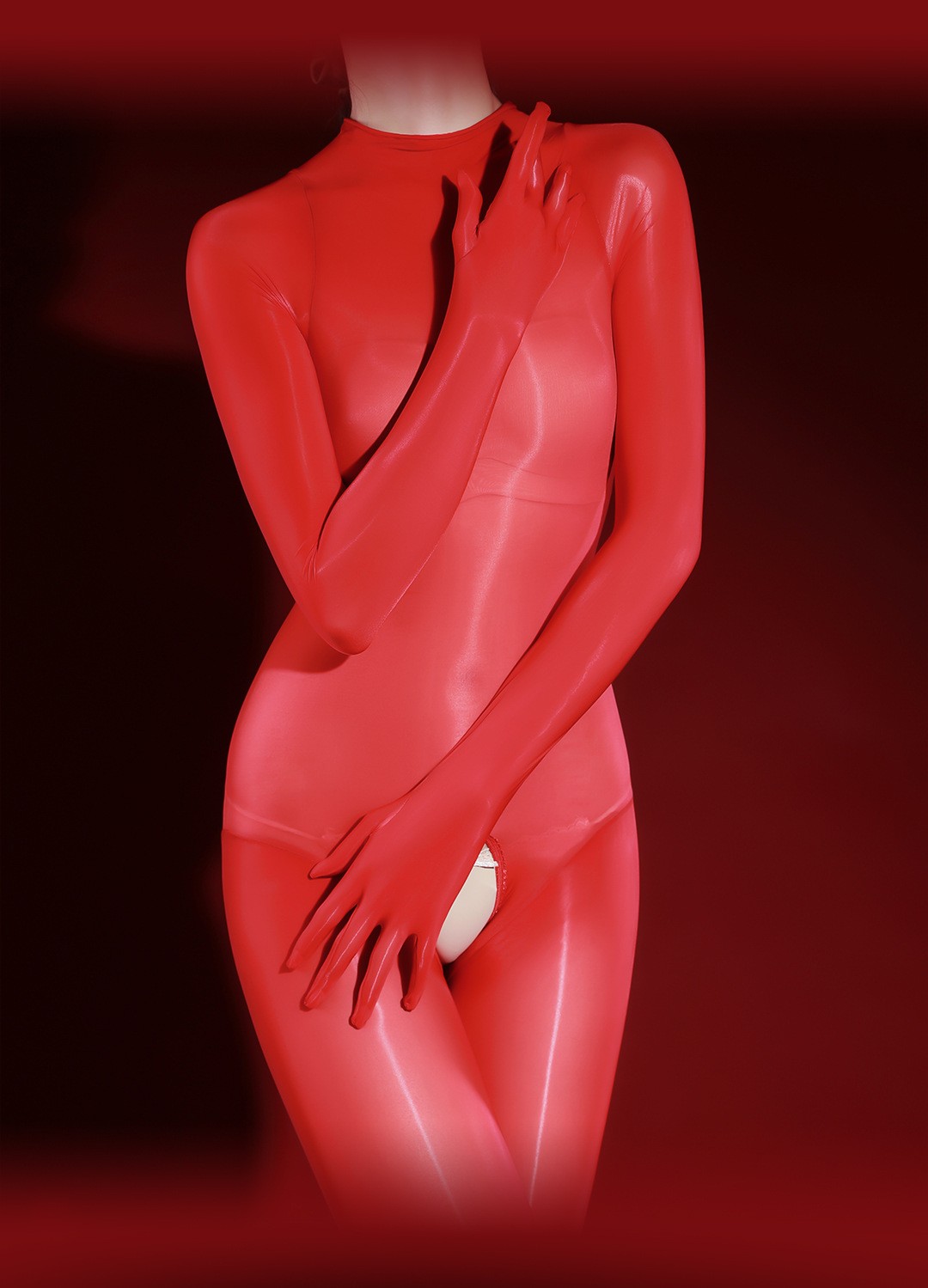 Oil Glossy Bodystocking Ultra Sheer Shiny Catsuit Bodysuit Pantyhose Jumpsuit