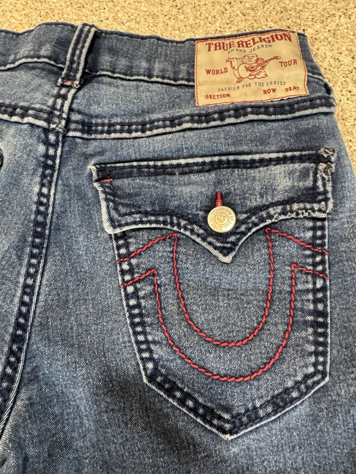 True Religion Men’s GENO BIG T FLAP SLIM Jeans 30×30