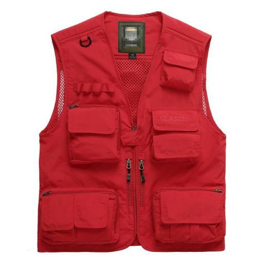 Men’s 7XL 6XL Waistcoat Multi-pockets Outdoor Photography Fishing Vest Tops