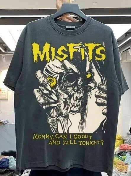 Misfits Rock Band Graphic Short Sleeve Black Short Sleeve Unisex Tshirt S-5XL