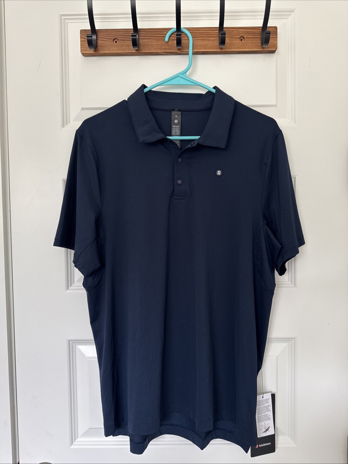 Lululemon Logo Sport Polo Short Sleeve, NWT, TRNV True Navy, Size M