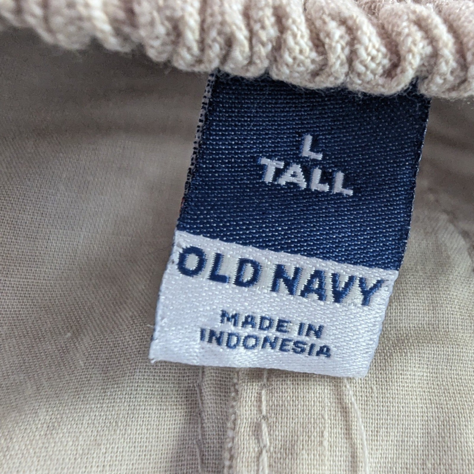 Old Navy Linen Blend Button Front Puff Sleeve Smocked Back Dress Oatmeal L Tall