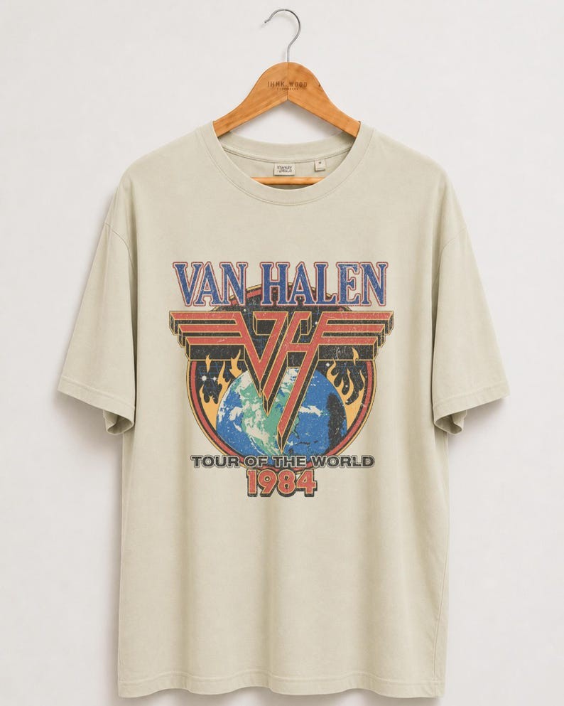 Unisex Van Halen 1984 Tour Logo T-Shirt, Vintage Rock Band Tee, Concert Tee