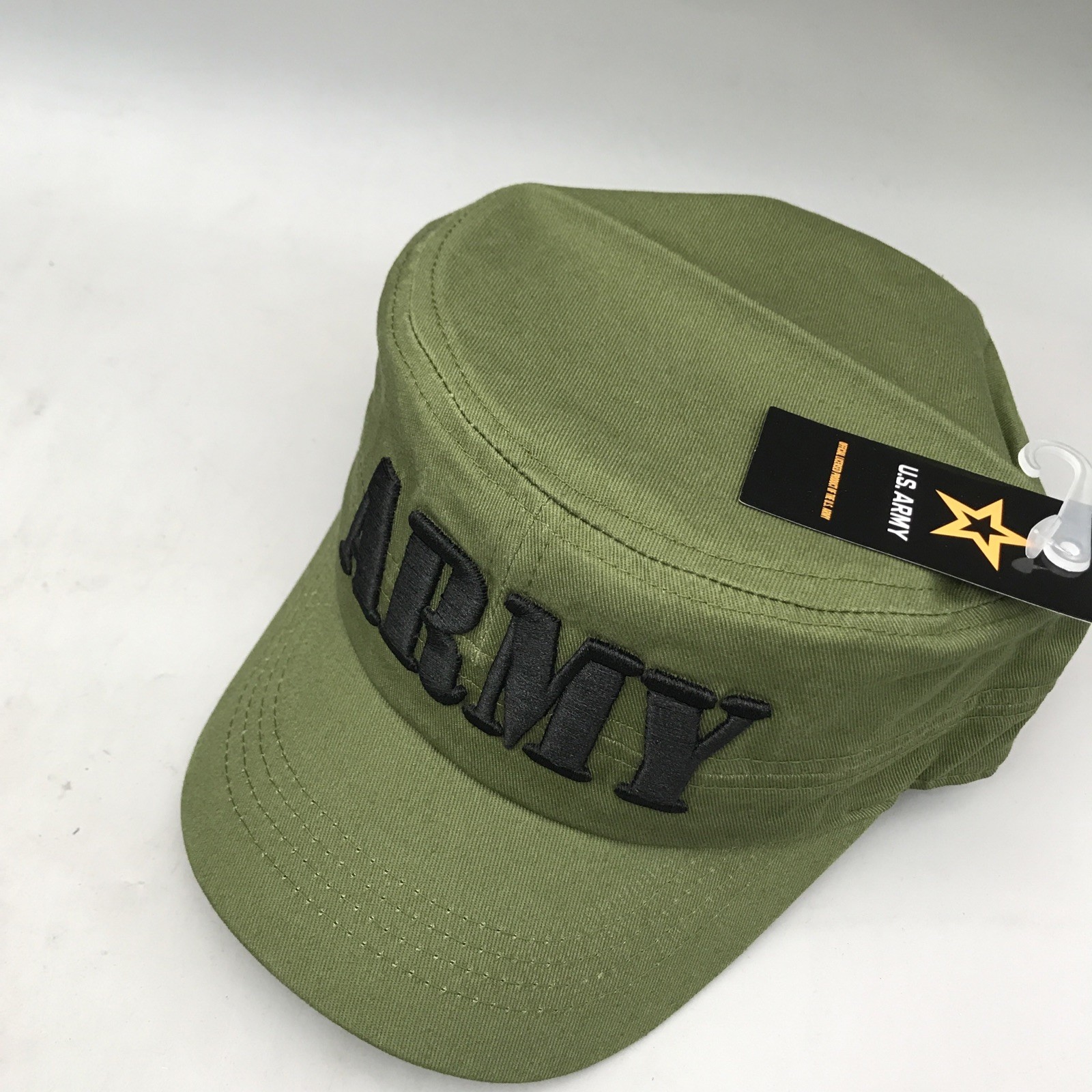 Licensed U.S. Army Flattop Cap Hat Green One Size Brand New