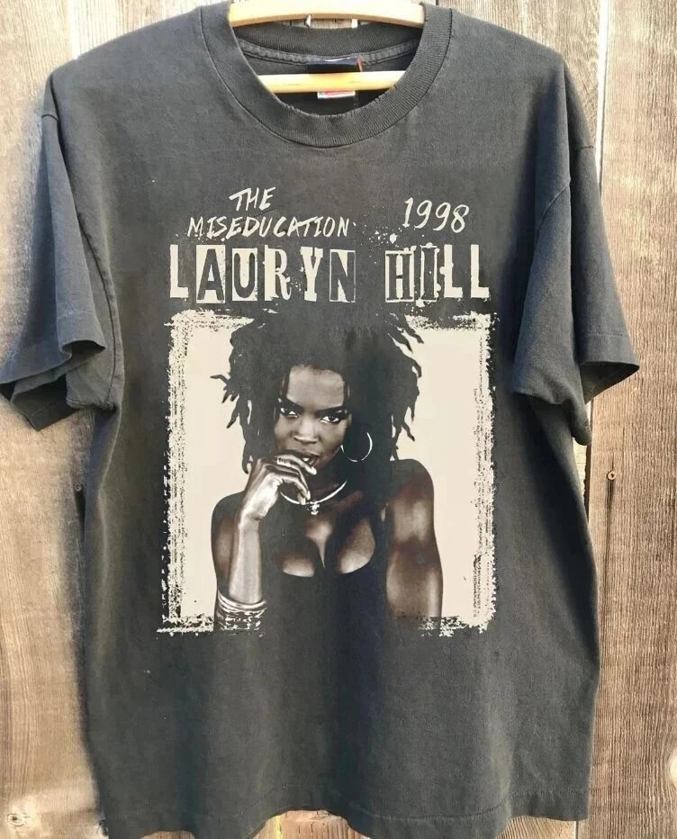 Lauryn Hill Shirt, Lauryn Hill Charcoal Cotton T-shirt Unisex Vtg S-5XL