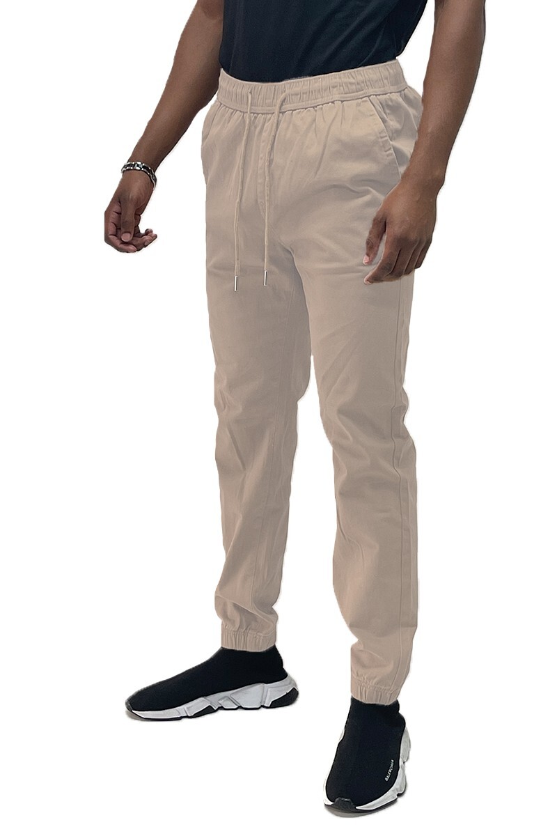 Men’s TWILL Joggers Pants Cottton Stretched Casual Active Sports USA SIZE S-3XL