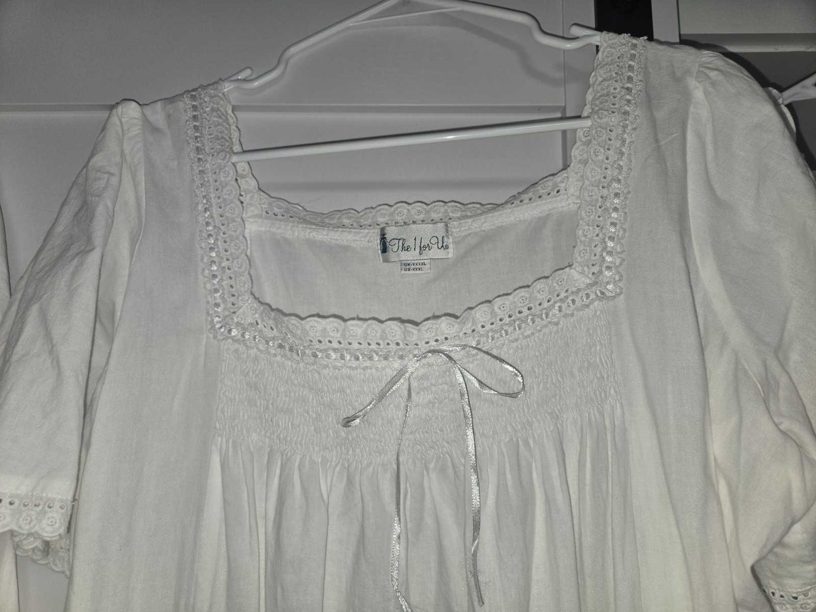 3pc Victorian The 1 for U – Long Sleeve Embroidered Robe & 2 Nightgowns XXXL us