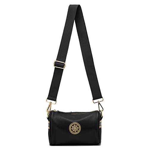 Wide Purse Straps Replacement Adjustable Crossbody Gold Hardware 3.8CM Black