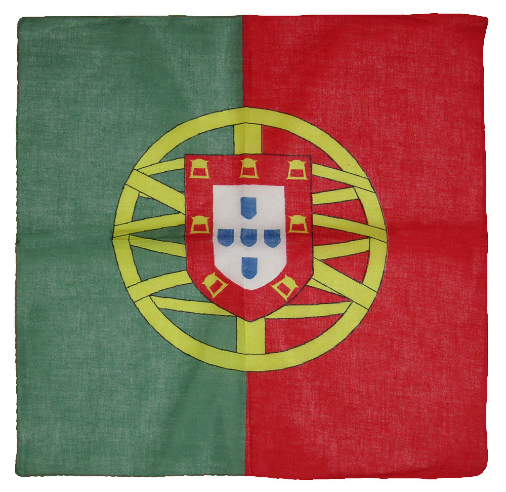 22″x22″ Portugal Country 100% Cotton Bandana