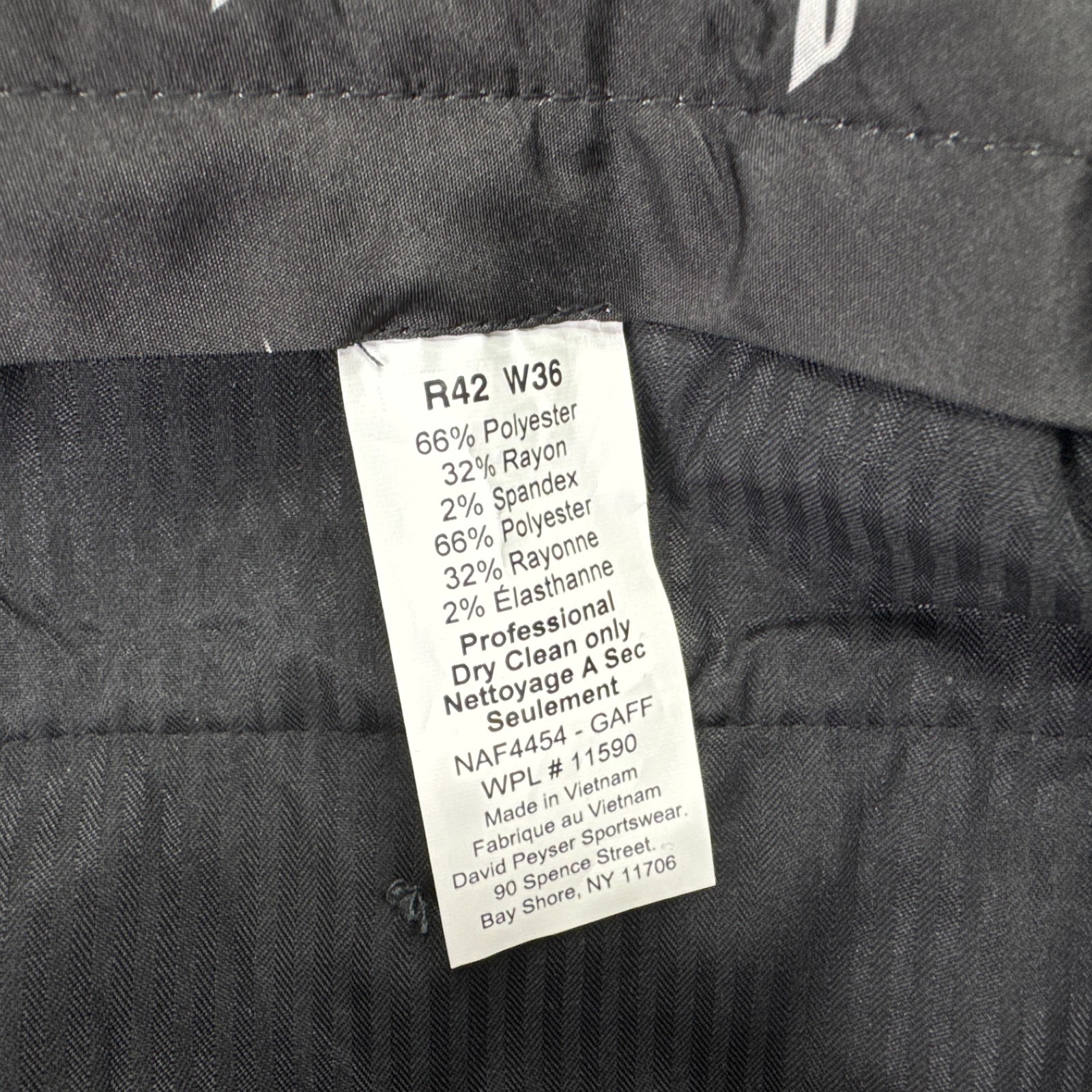 Nautica Mens 2-Piece Modern Fit Active Stretch Pinstripe Suit Black 42R 36W