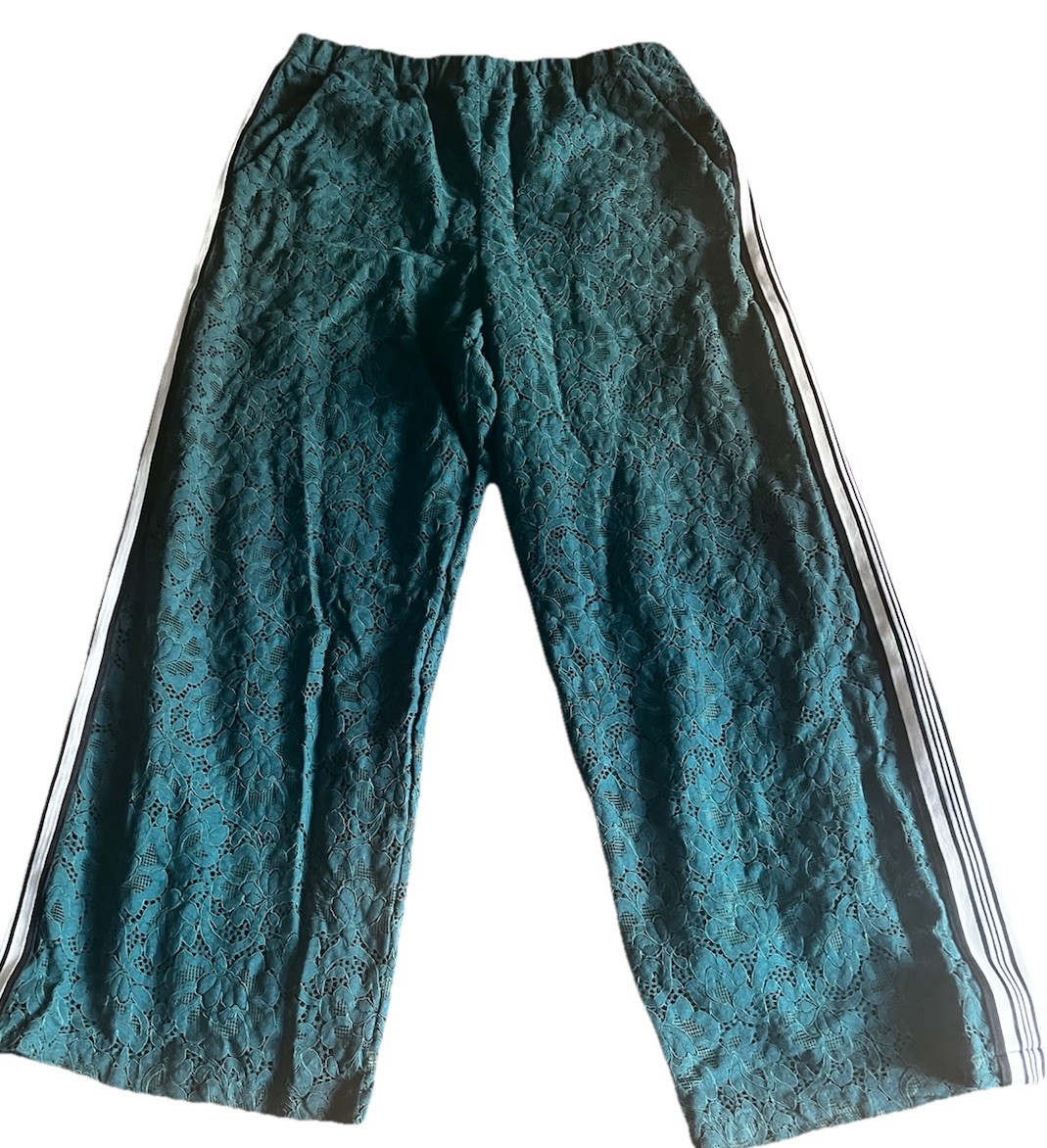 Anthropologie Maeve Women’s Green Lace Jogger Pants Cotton Blend M