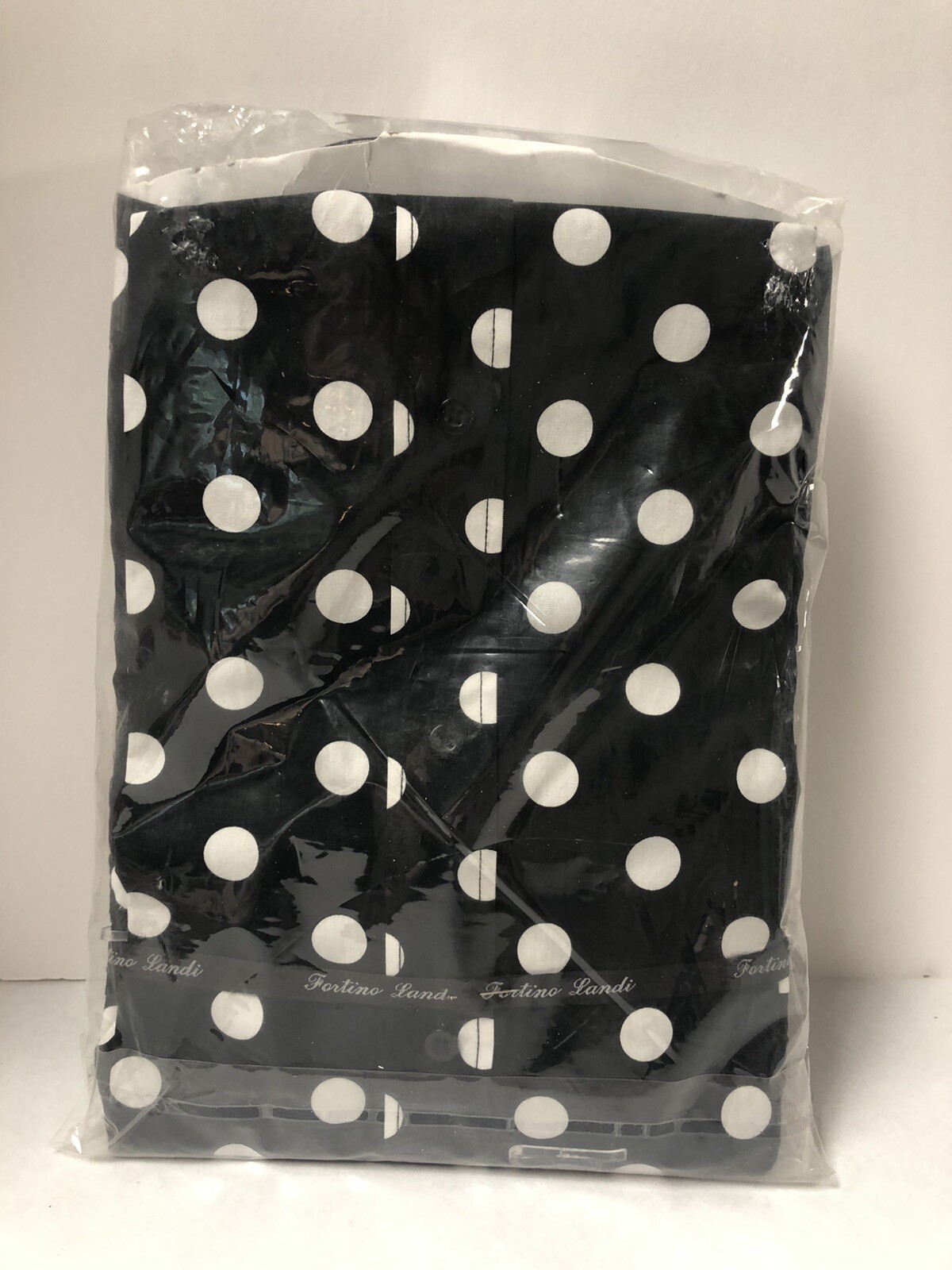 Mens’ Fortino Landi Dress Shirt Polka Dots Size 18/18.5 34/35