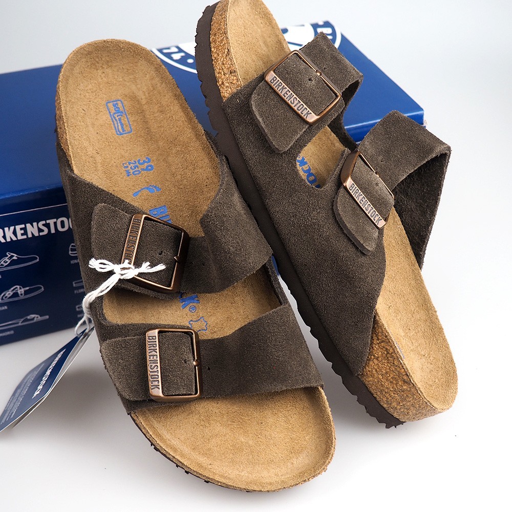 Birkenstock Arizona Soft Footbed Mocha Sandals Suede Leather Shoes US 6-12