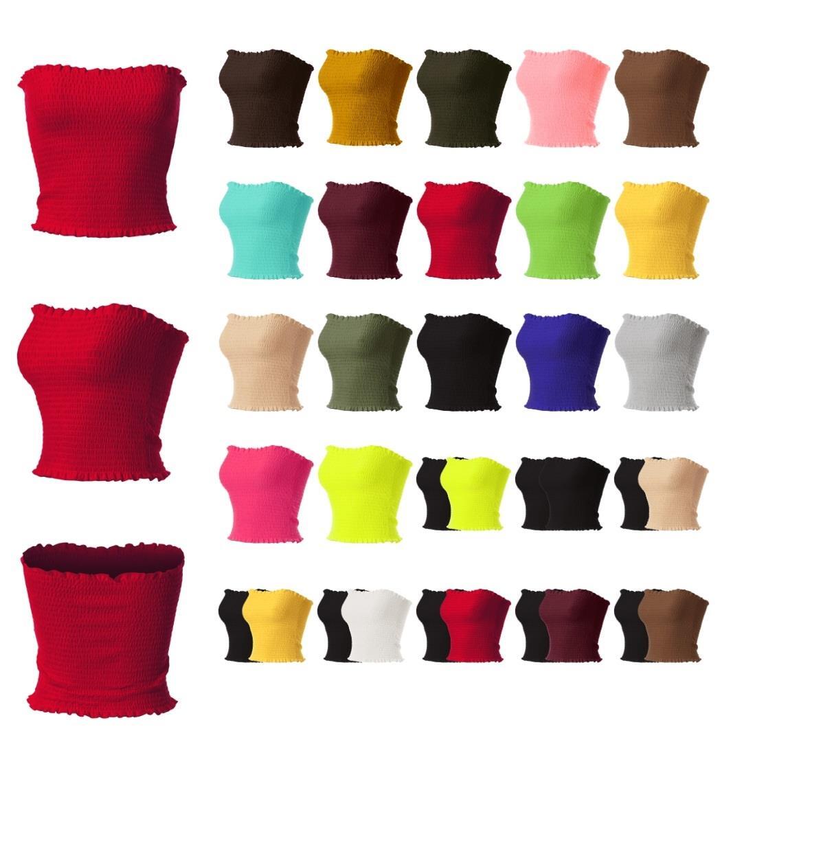 MixMatchy Solid Smocked Tube Top