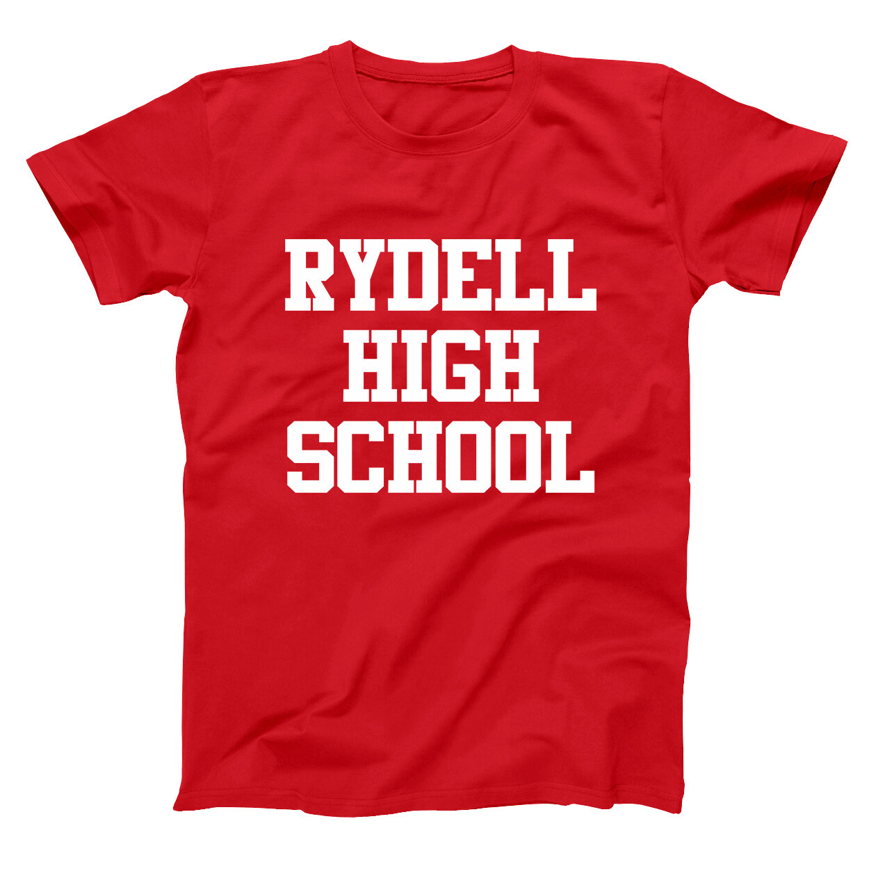 Rydell High School Funny Retro Grease Movie Dance Red Basic Men’s T-Shirt