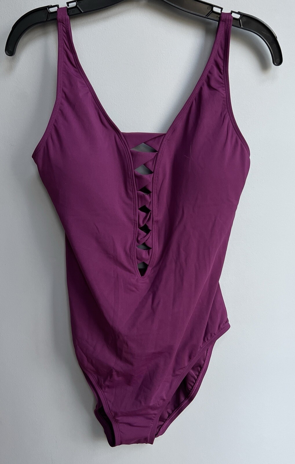 Bleu Rod Beattie Women’s Knotty But Nice Lace Down Mio One Piece Swimsuit Sz M