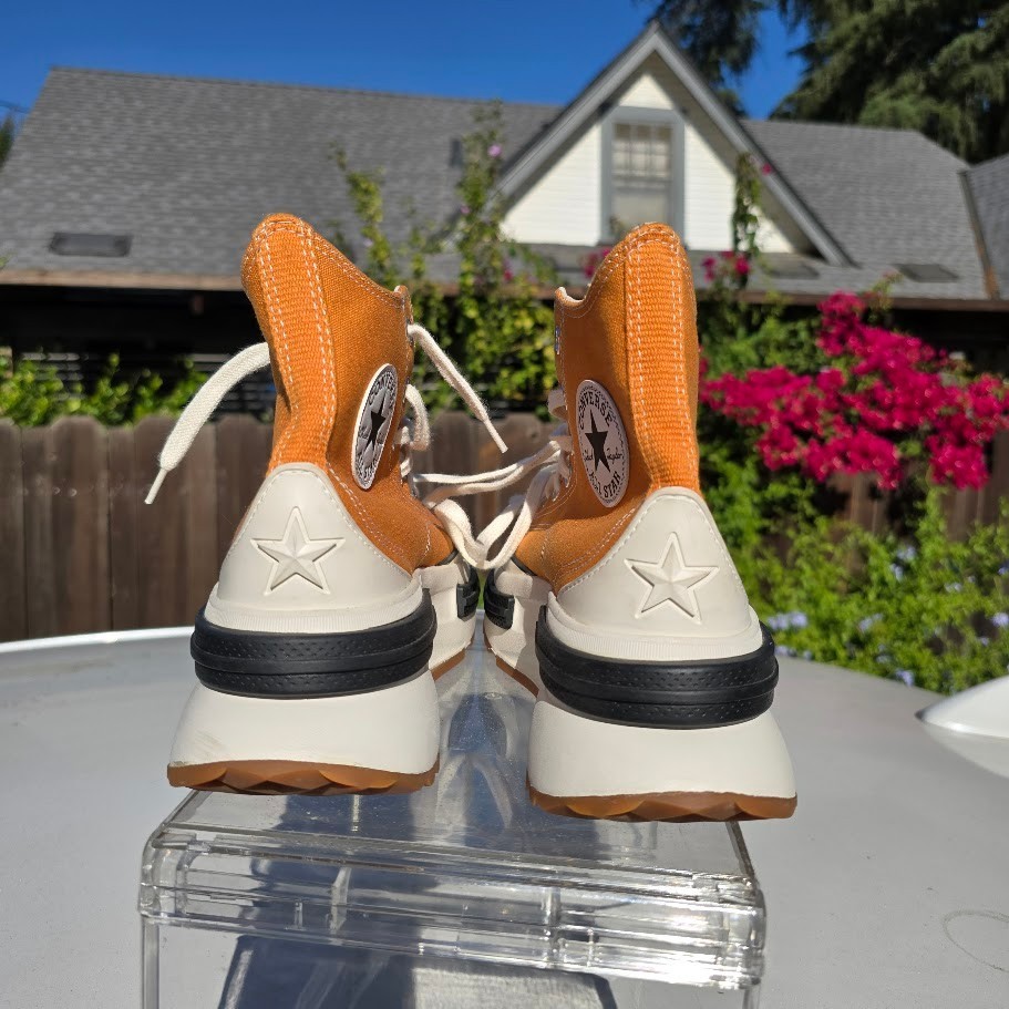 Converse Run Star Legacy CX Platform Shoes Womens 9 Mens 7.5 Orange Amber A00853