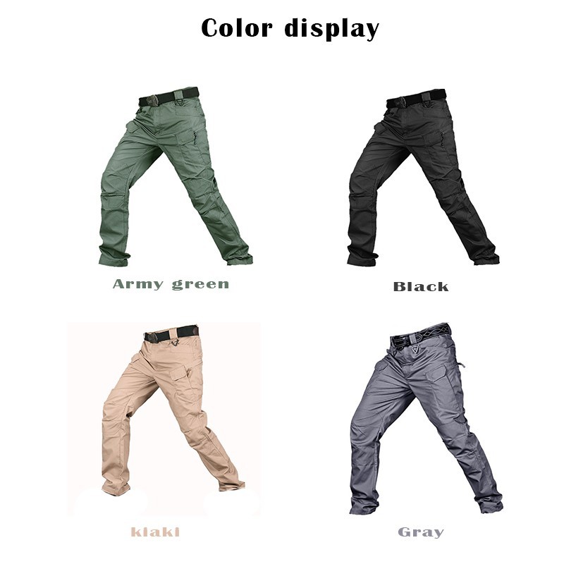 Men’s Work Cargo Pants Tactical Combat Pants Outdoor Hiking Waterproof Trousers