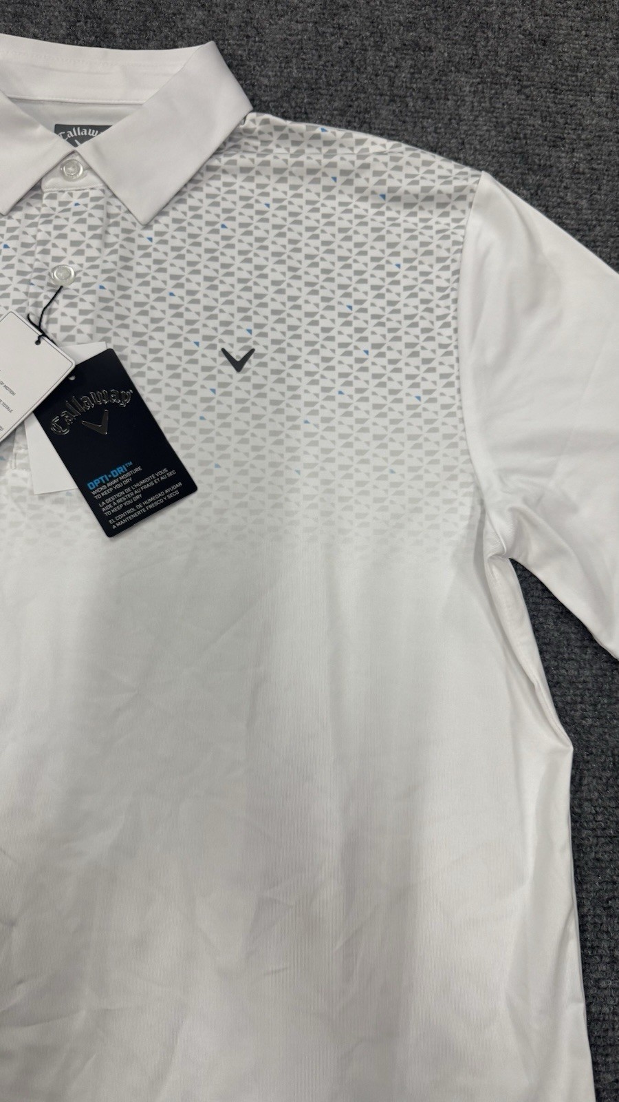 Callaway Men’s Opti-Dri White Golf Polo Size XL Short Sleeve Lightweight