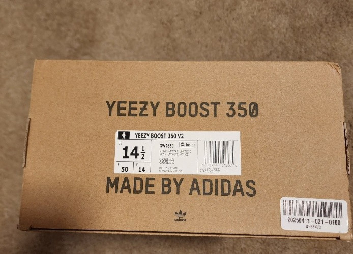 “BOX ONLY” Yeezy Boost 350 V2 SZ 14.5 No Shoes Just Box as shown GW2869