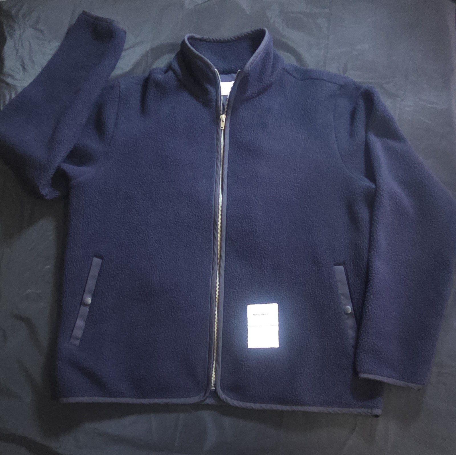 NORSE PROJECTS The Frederik Tab Series Fleece Jacket Navy Blue Size Medium