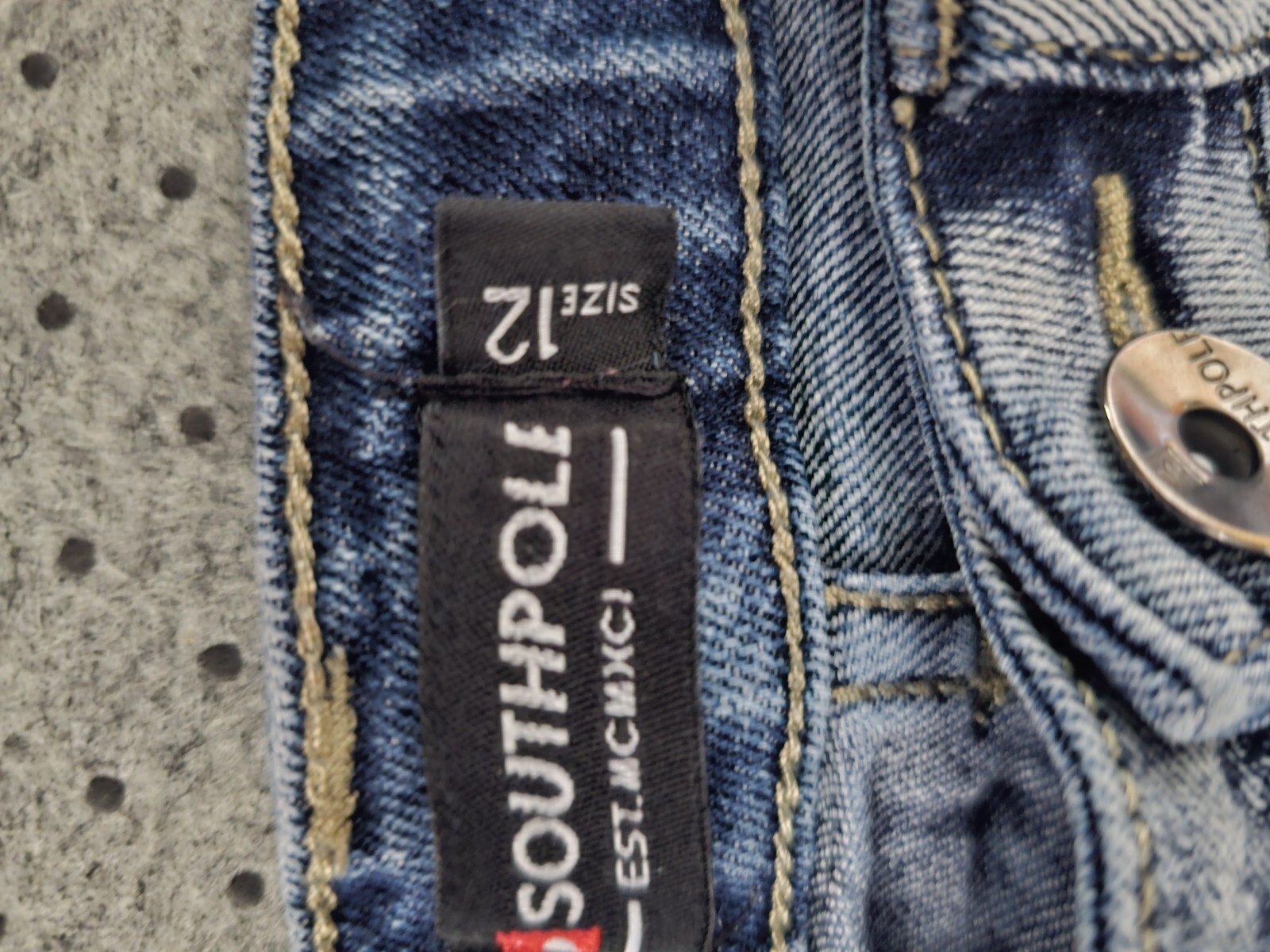 Southpole Y2K Hip Hop Jeans Size 12 Blue Stretch Moto Returns Accepted