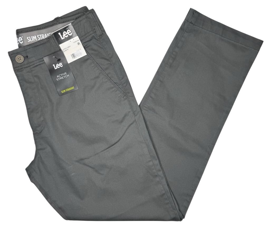 Lee #11710 NEW Men’s Active Stretch Motion Flex Waistband Slim Straight Pants