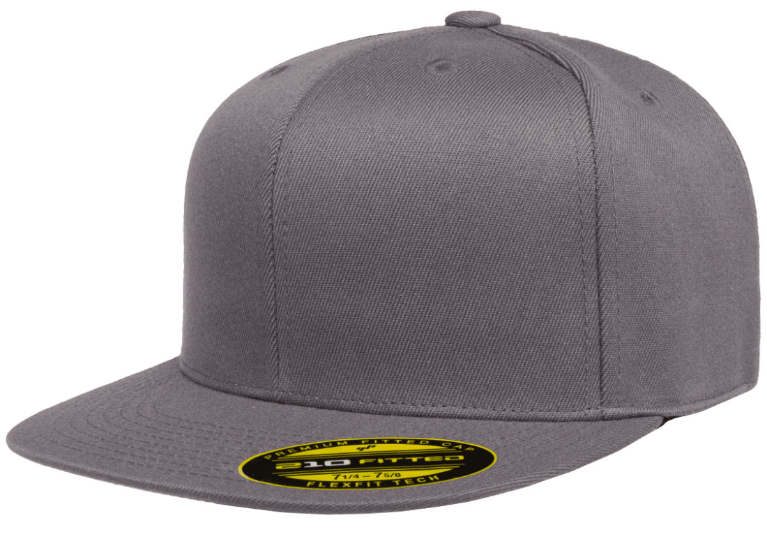 Original Flexfit Flatbill Hat Premium 6210 Fitted Baseball Cap 210 Flat Bill