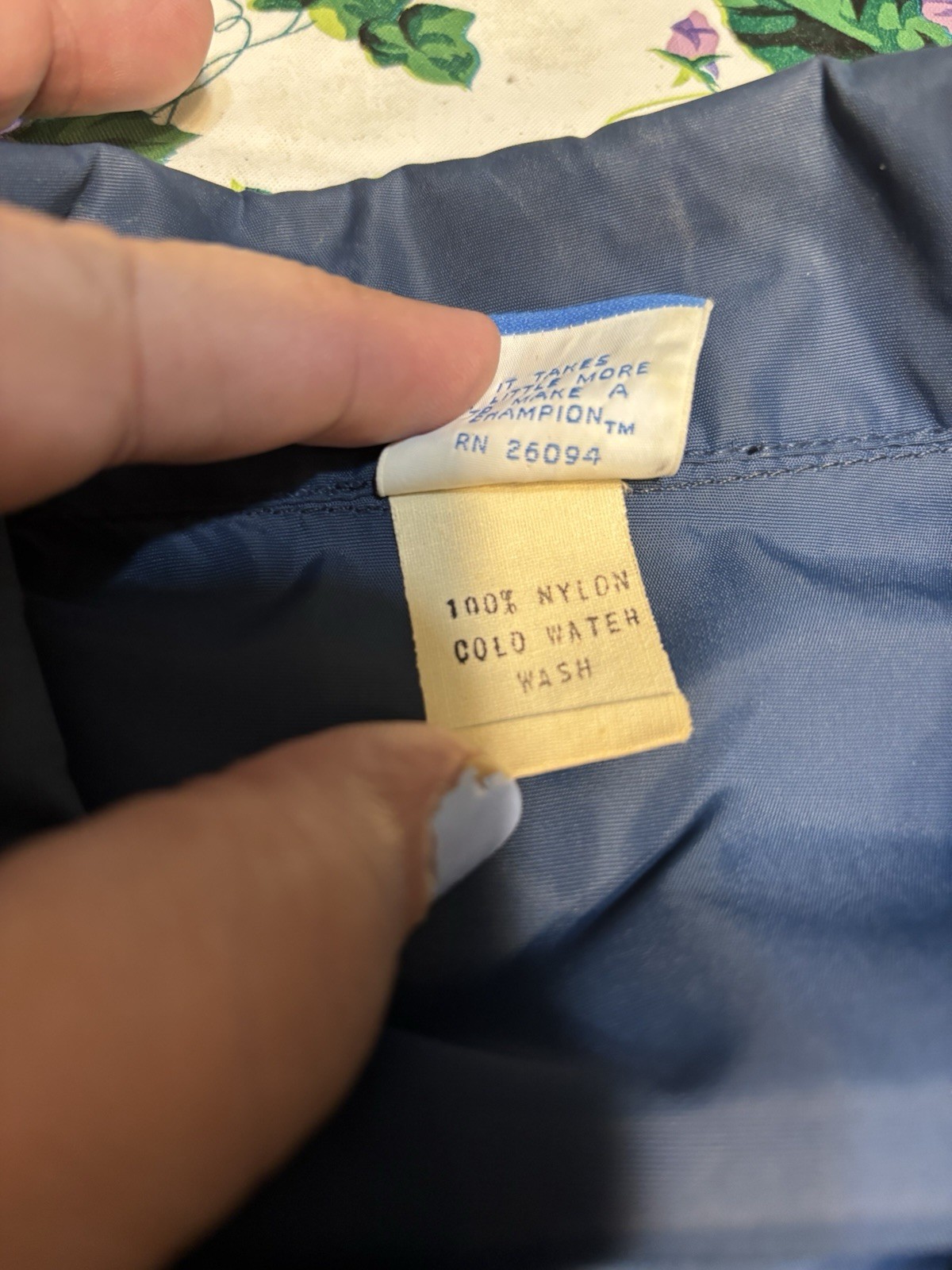 Champion Notre Dame Security Blue Snap-Front Coach Jacket Men’s XL RN 26094