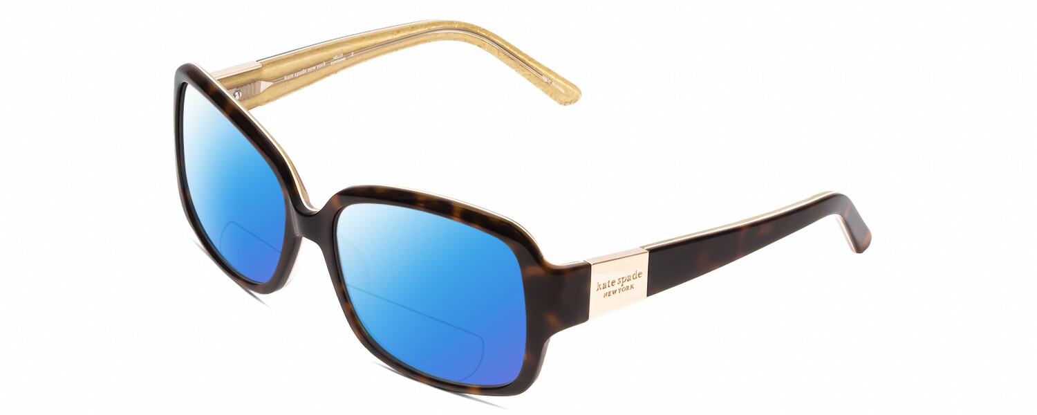 KATE SPADE LULU Lady Polarized BIFOCAL Sunglasses Tortoise Havana/Off-White 55mm