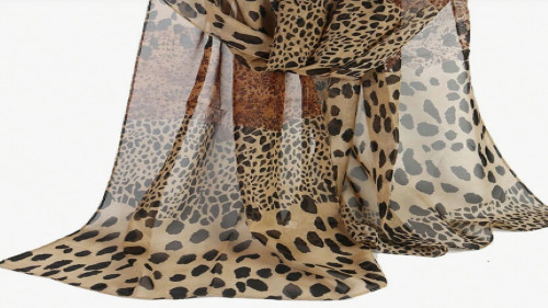 Animal Print Oblong Scarf Coffee Brown Black Beige Pattern Buy One Get One Free