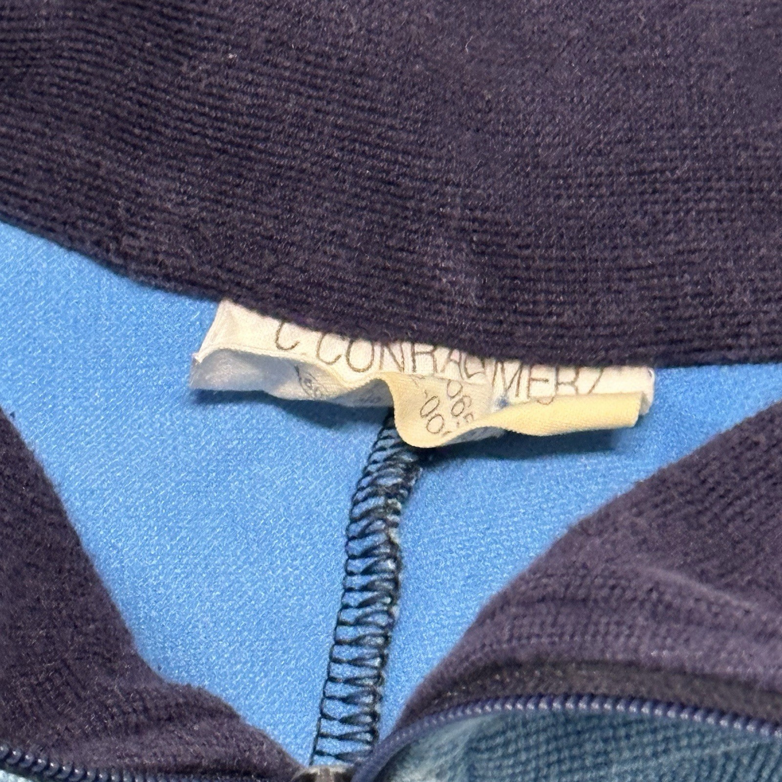 Vintage German Military Track Jacket 90s Size Large Men’s Blue Two Tone
