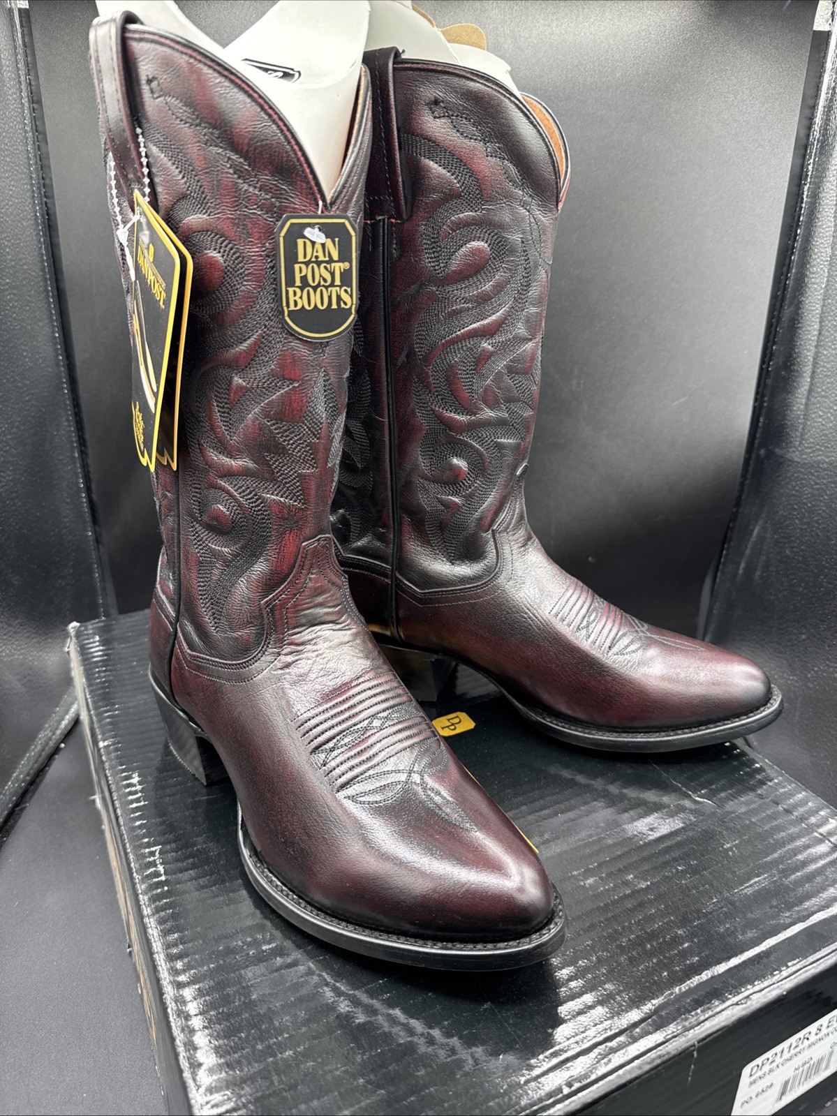 PICK SIZE – Dan Post DP2112R Men’s Mignon Corona Black Cherry Western Boots
