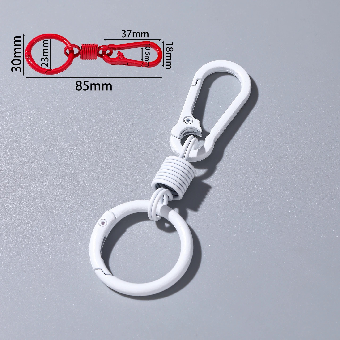 1Pc Colorful Spring Keychain Cute Key Ring Holder Carabiner Buckle for DIY Jewel