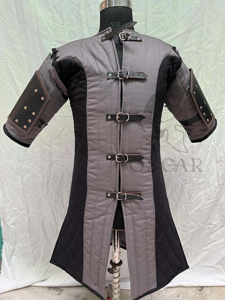 MEDIEVAL GAMBESON ARMOR Costume Gambeson Free Leather Arm | Reenactment Roman