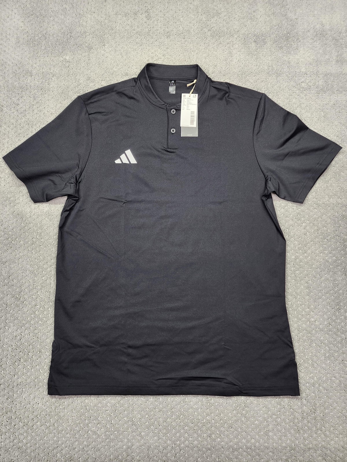 Adidas Ultimate Collar Polo Shirt Mens Medium Black Golf Performance KE6511