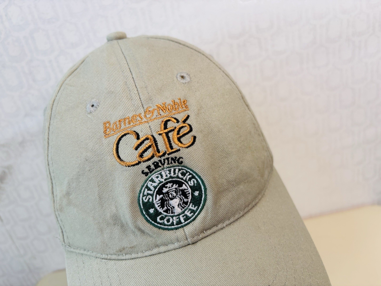 Starbucks Barnes & Noble Cafe Strapback Hat Cap Khaki Slouch Dad