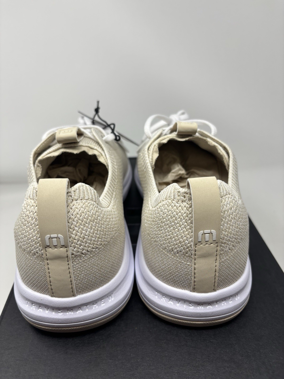 Travis Mathew The Daily Lite Italian Sand Beige White Sneaker Men’s Size