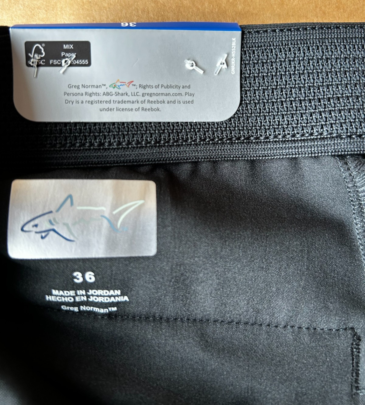Greg Norman Men’s Comfort Stretch Short Black Size 36