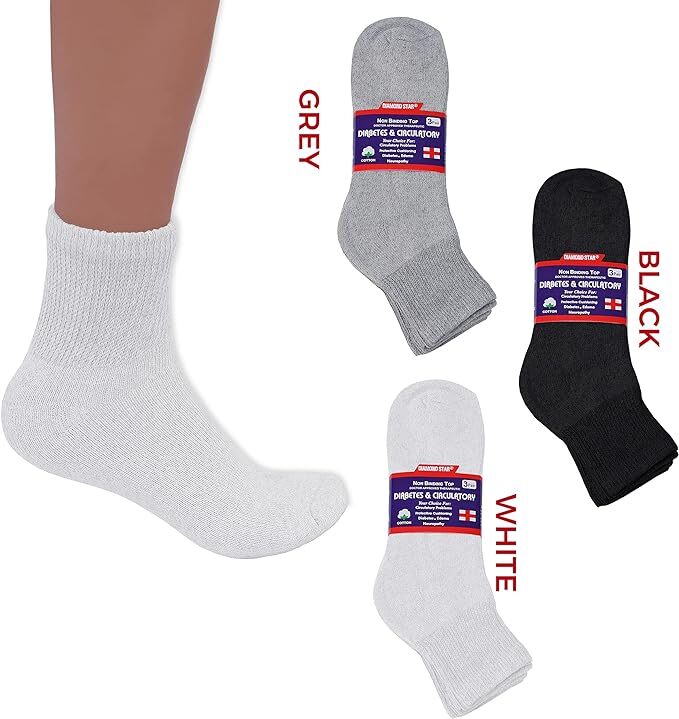 Wholesale Bulk Men Diabetic Ankle Socks Health Circulatory Size 9-11 10-13 13-15