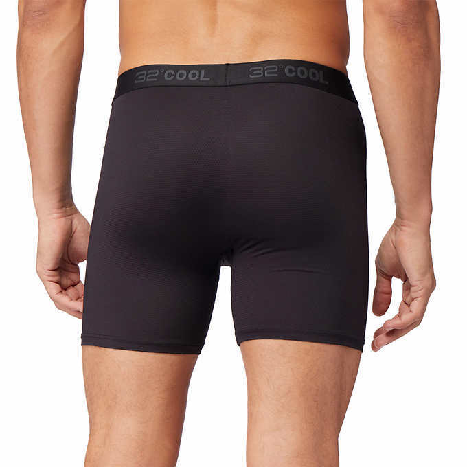 32 Degrees Men’s Comfort Mesh Boxer Brief, 6-pack Nylon Mesh Quick Dry Comfort