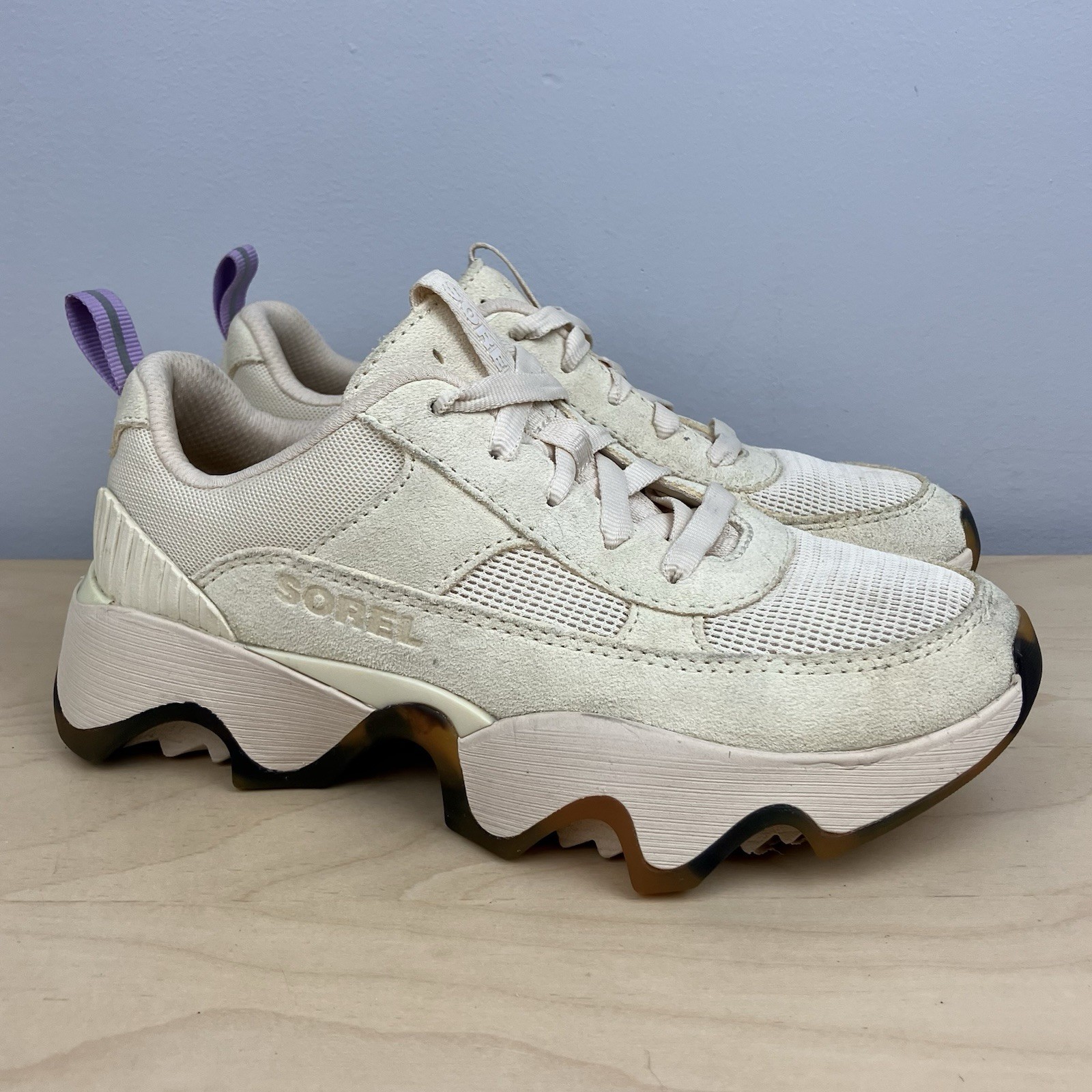 Sorel Women’s Size 6.5 Kinetic Impact II Wonder Lace Cream Chunky Shoes
